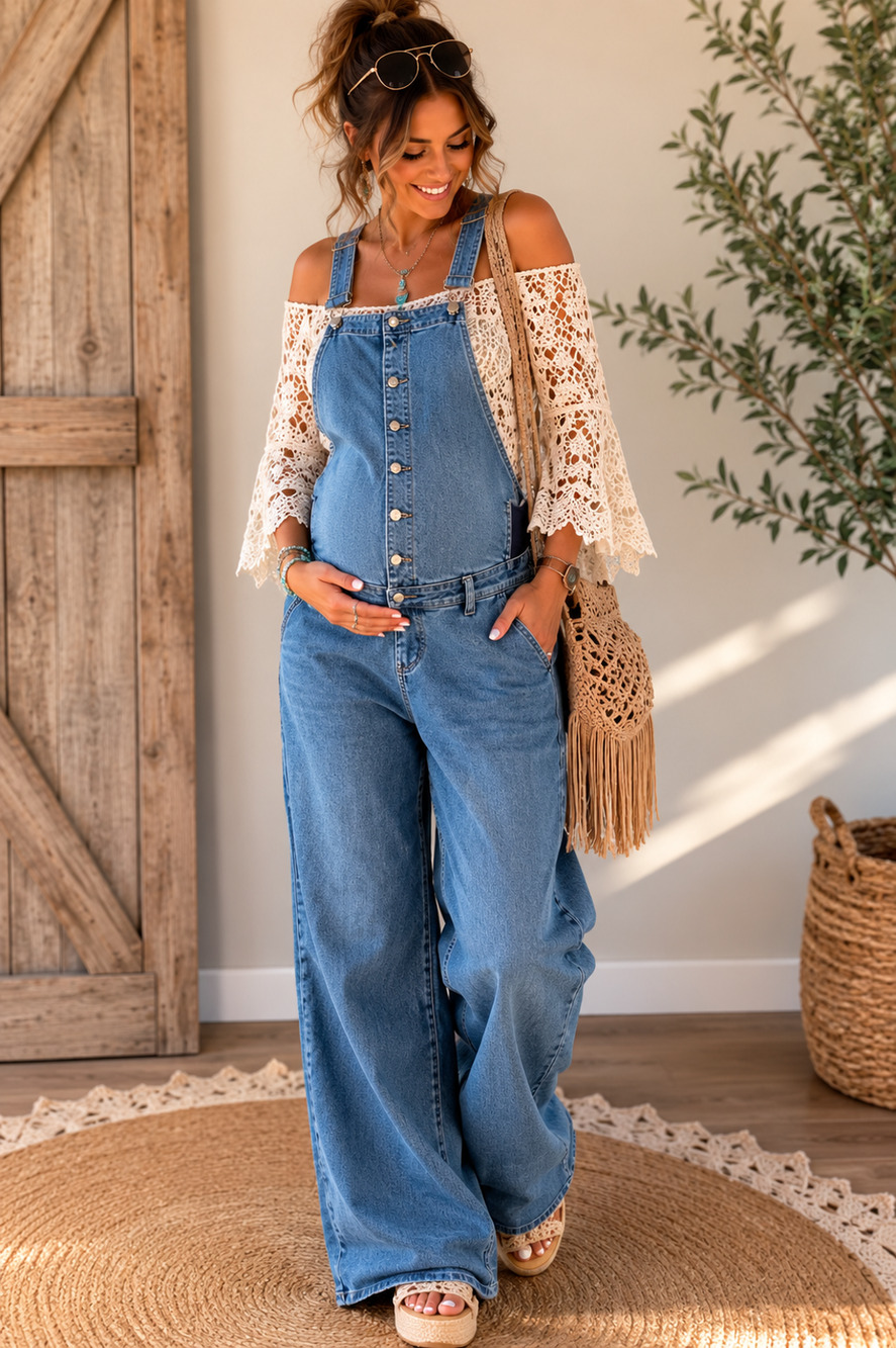 Isobel Maternity wide leg overalls size 4